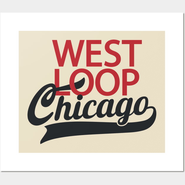 West Loop Chicago - Minimal Logo Design - Chicago Neighborhood Series Wall Art by Boogosh